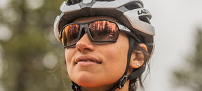 female cyclist kilo black/white cycling sunglass