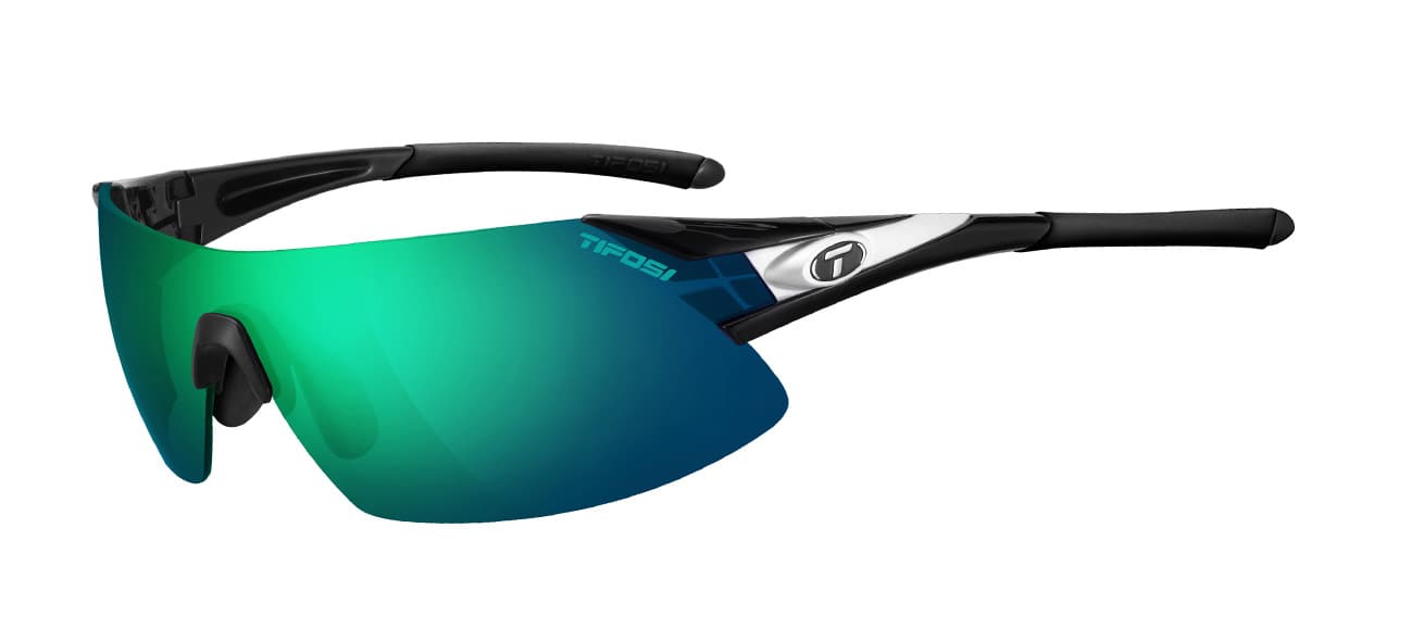 podium xc black white clarion green cycling sunglass