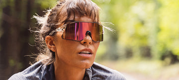 Rail Race Rimless Cycling Sunglasses | Crystal Clear Frame 