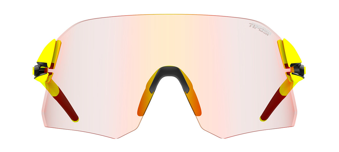 rail speed yellow fototec shield cycling sunglass front