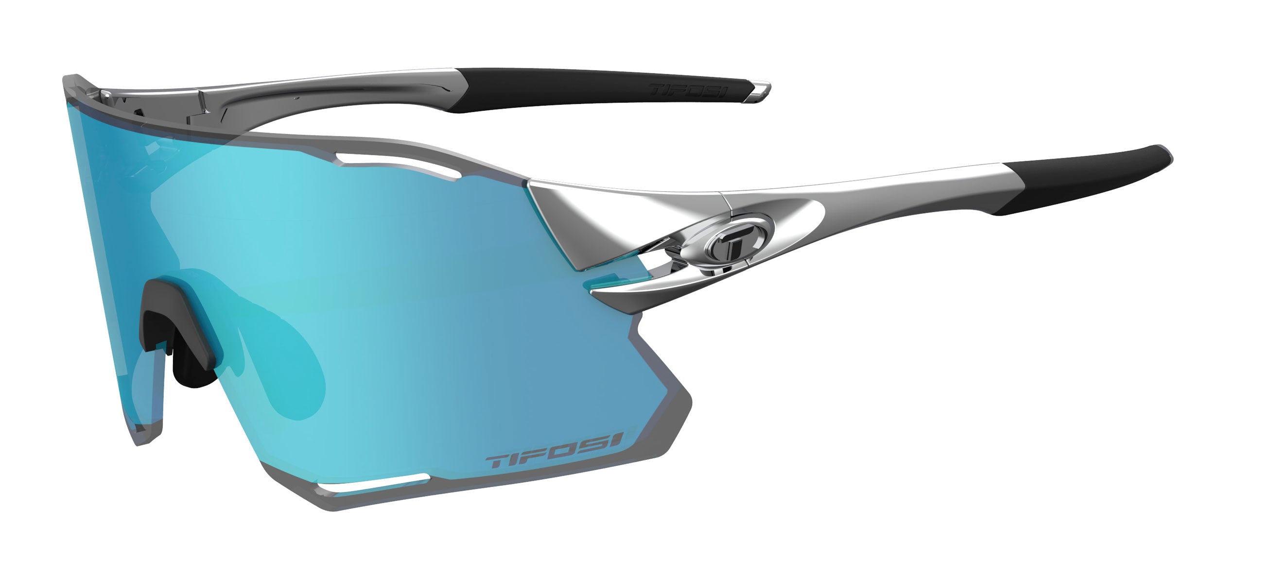 rail race chrome clarion blue sunglass