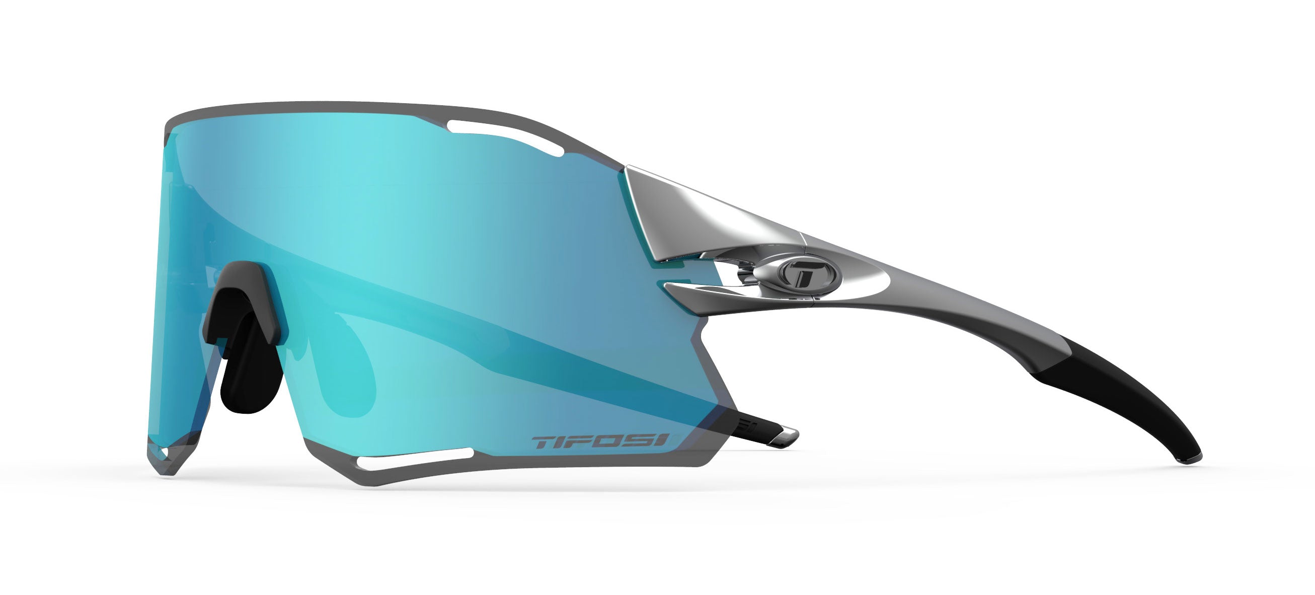 rail race chrome clarion blue sunglass