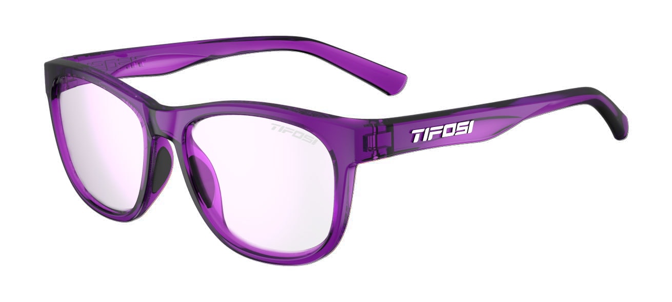 Protect your eyes with stylish blue light blocking glasses in a stunning violet colored frame