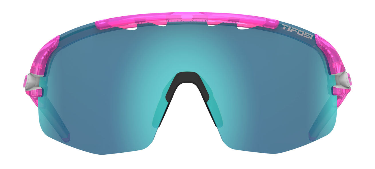 Sledge Lite sport sunglass in crystal pink with clarion blue lens