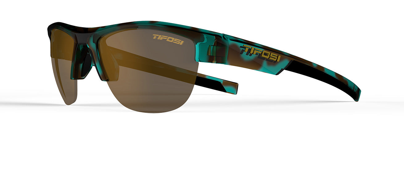 Strikeout polarized sport sunglasses in blue tortoise
