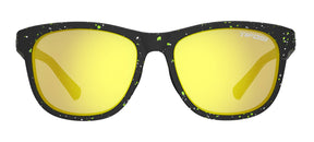 Swank XL cosmic black sunglasses with smoke yellow lenses