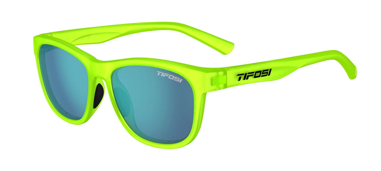 Swank satin electric green sport sunglasses
