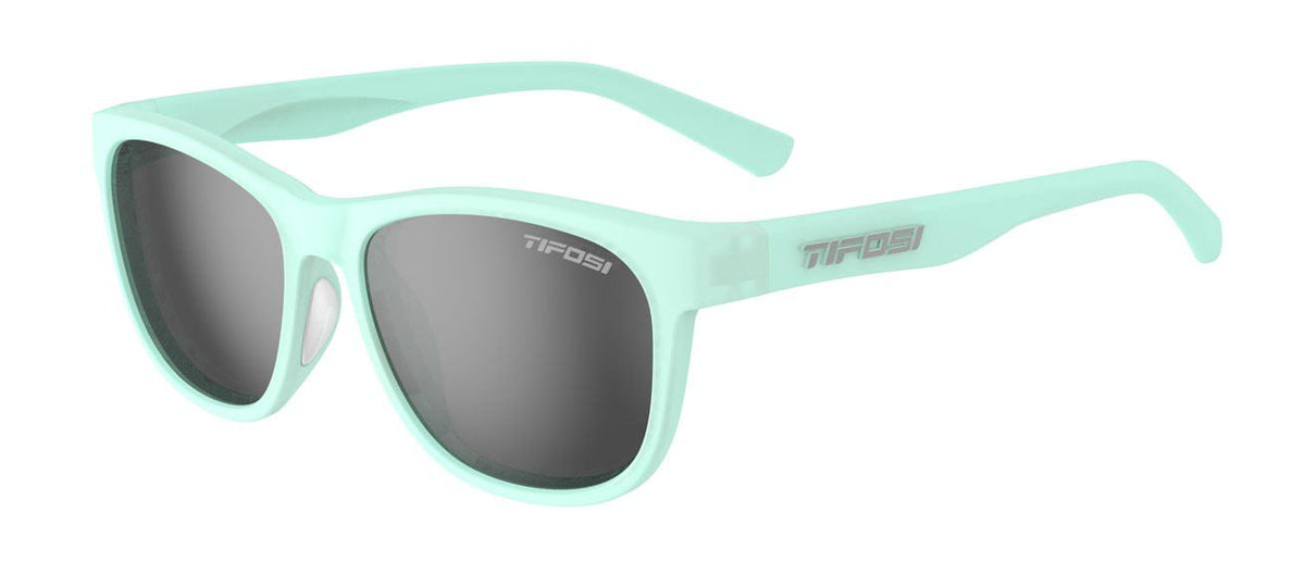 Swank satin crystal teal polarized lifestyle sport sunglasses