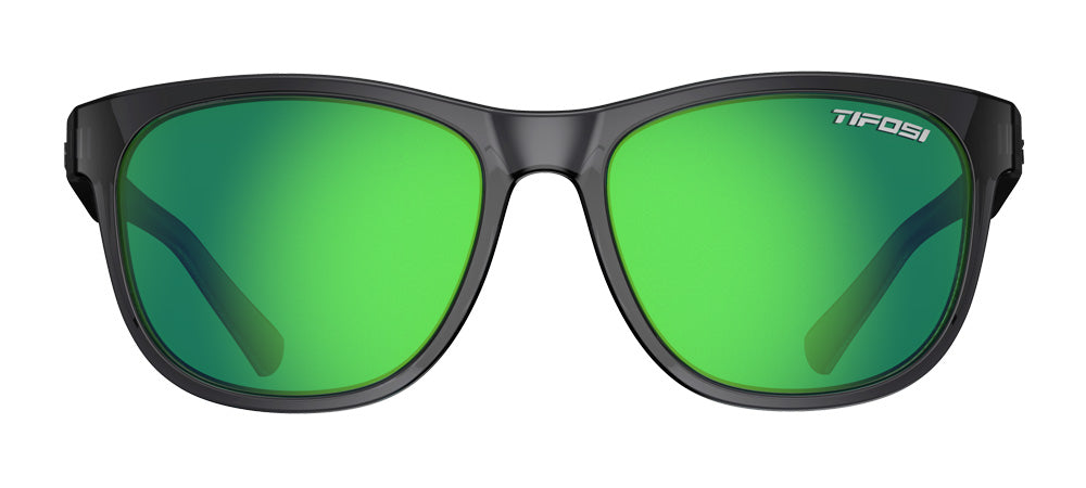 Swank crystal smoke sunglasses with smoke green lenses