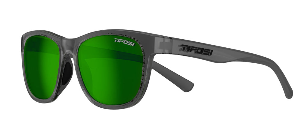 Swank crystal smoke sunglasses with smoke green lenses