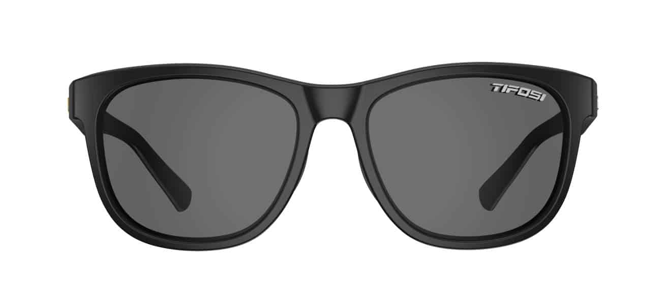 Swank gloss black polarized sunglasses