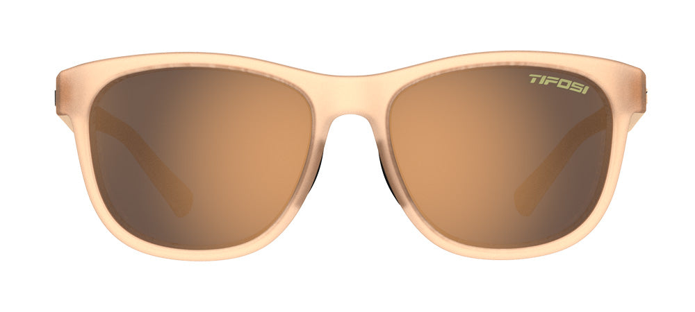 Swank satin crystal brown polarized sunglasses